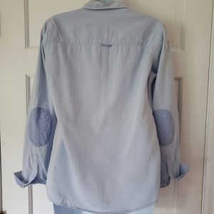 Light Blue Button Shirt With Elbow Patches Sz 8